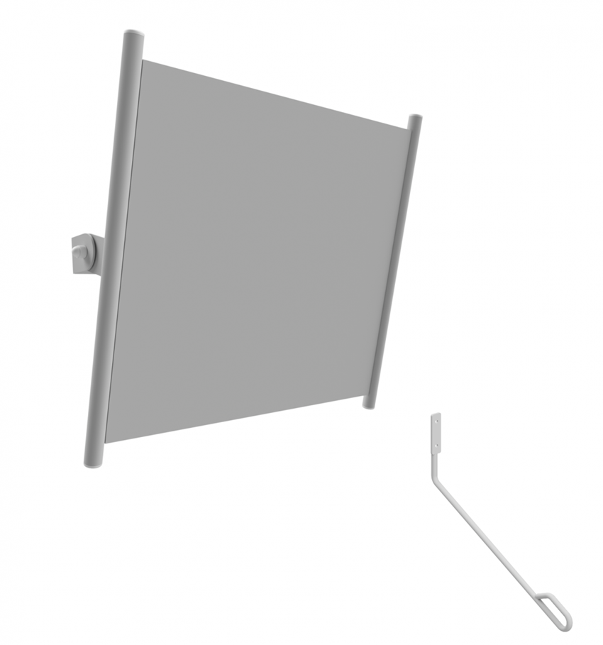 Lustro uchylne w bocznej ramie z rączką 60x60 cm białe Makoinstal Makomed