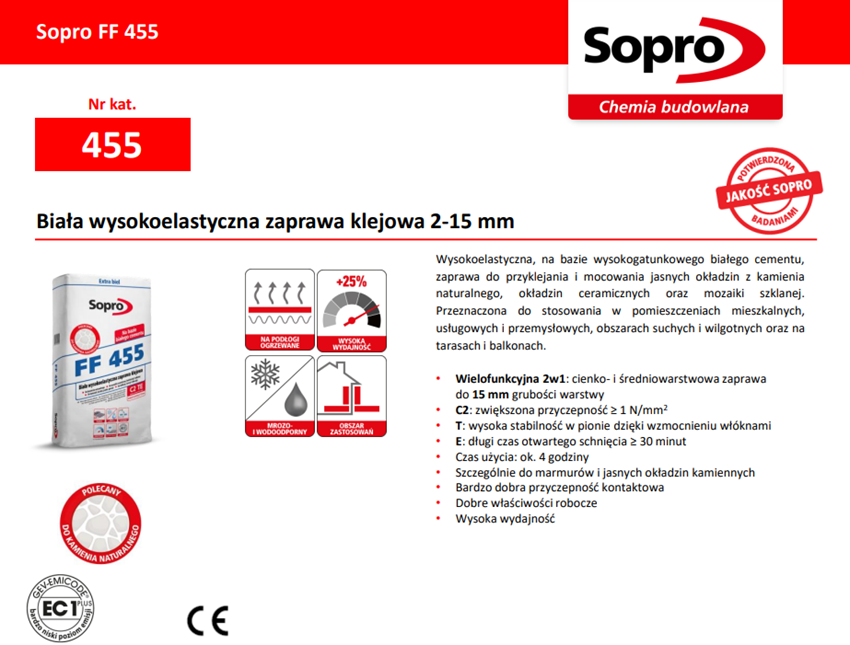 Sopro FF 455 7745525 karta techniczna