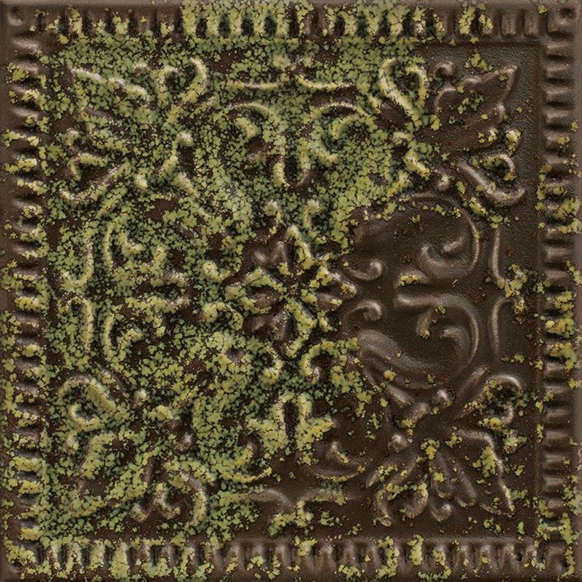 Płytka dekoracyjna 19,8x19,8 cm Paradyż Green Philosophy Graphite Inserto Struktura Mix