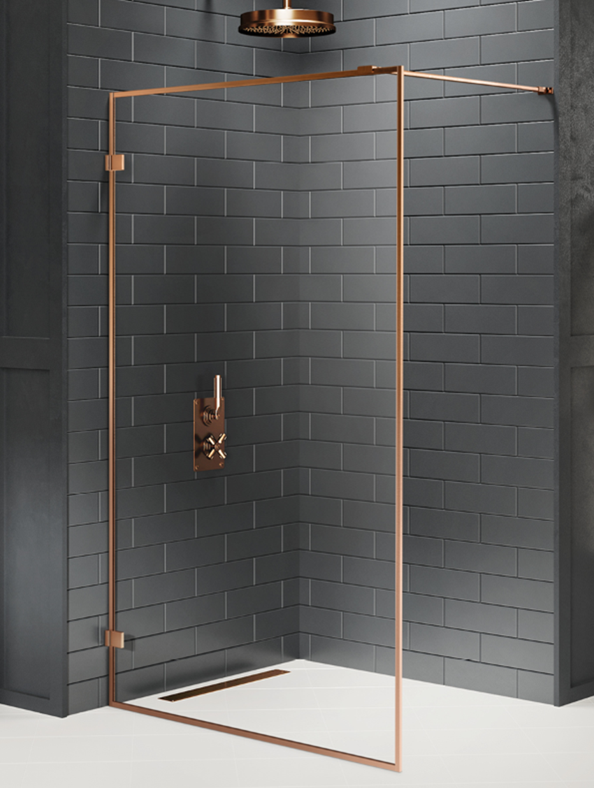 Kabina walk-in New Trendy Avexa Copper Brushed EXK-3798