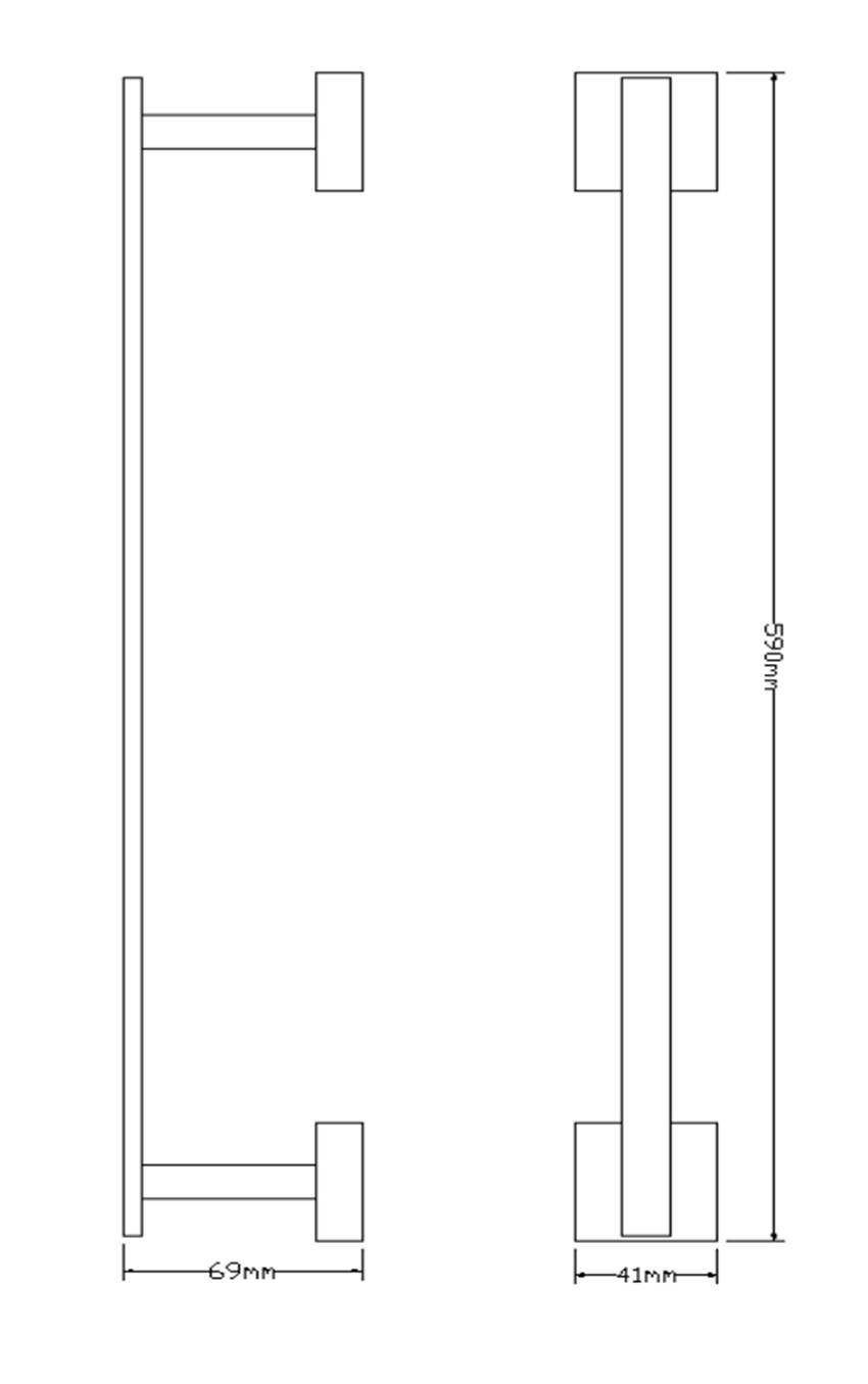 Wieszak na ręcznik 60 cm chrom połysk Omnires Lift