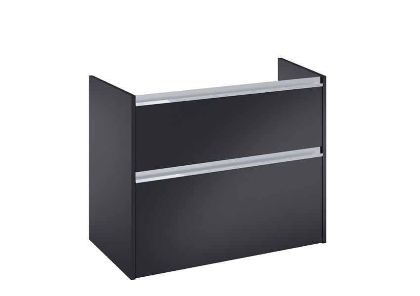 Szafka łazienkowa 80 cm z 2 szufladami czarny mat Roca Gap Pro