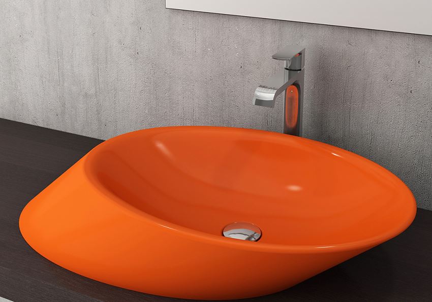 Umywalka nablatowa Glossy Orange 72x40 cm Bocchi Vessel
