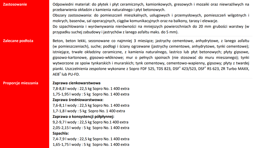 Sopro S1 NO.1 400E 7740523 karta techniczna