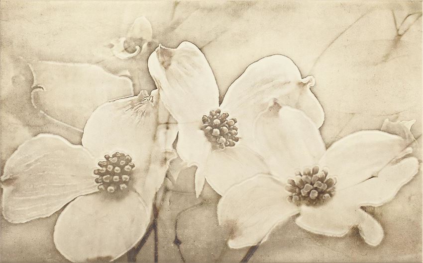 Płytka dekoracyjn, 25x40 cm Cersanit Tuti beige inserto flower