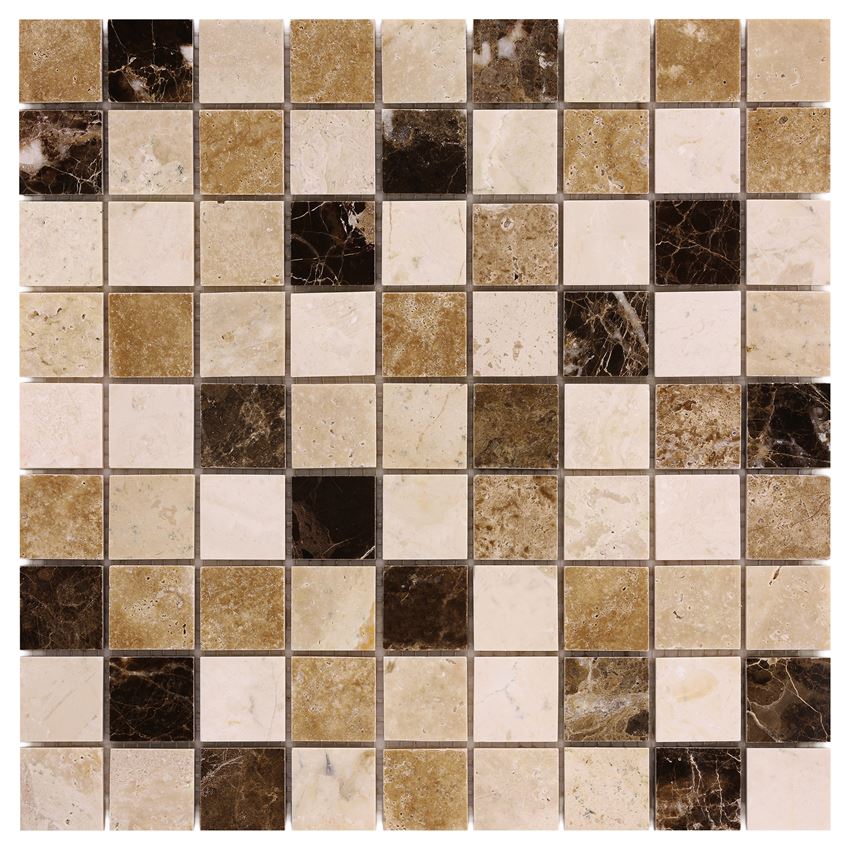 Mozaika kamienna 30,5x30,5 cm Dunin Travertine mix 32