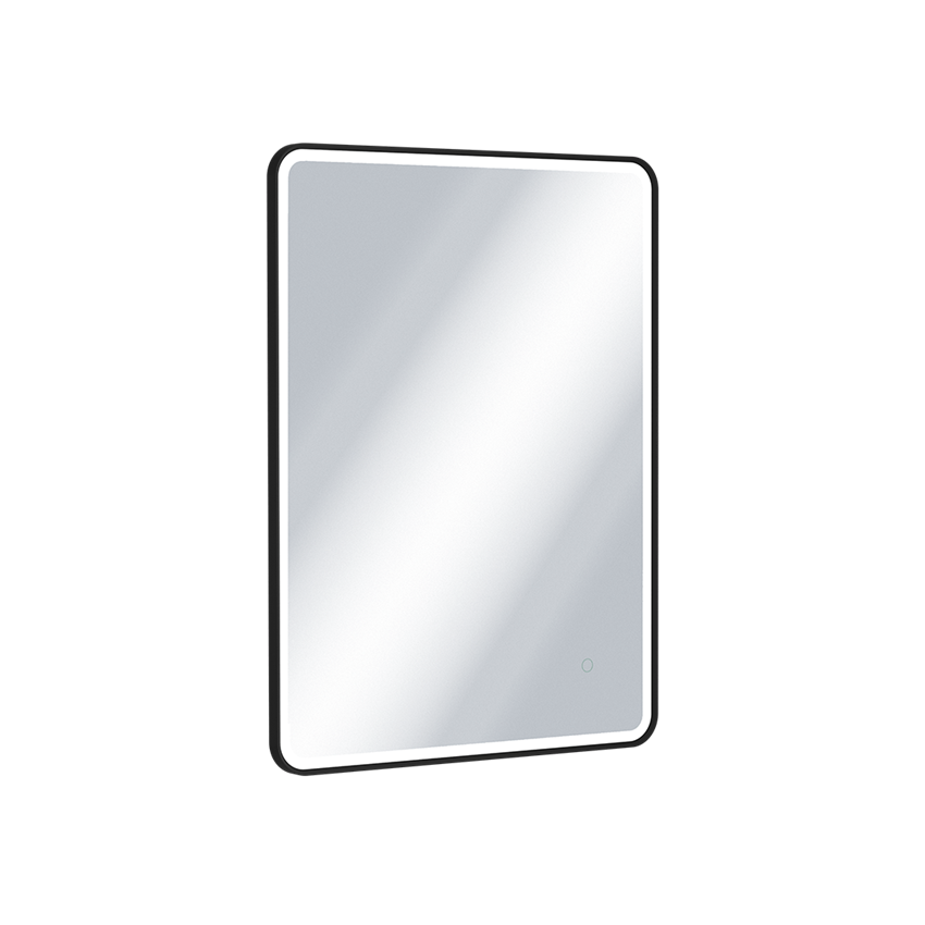Lustro łazienkowe prostokątne 80x60 cm czarny mat Excellent Corido