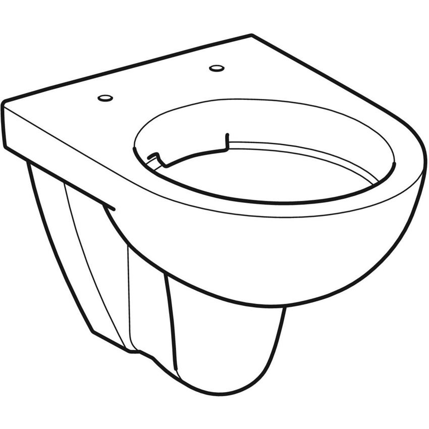 Miska WC wisząca krótka Rimfree bez deski biała Geberit Selnova Compact rysunek