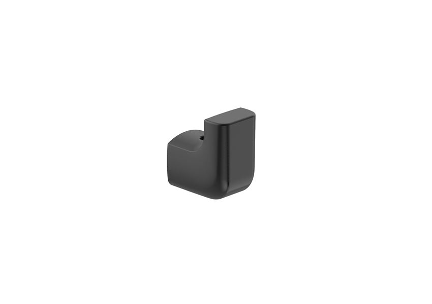 Haczyk pojedynczy ścienny z odporną powłoką Everlux 3,6x2,5x4 cm brushed titanium black Roca Tempo
