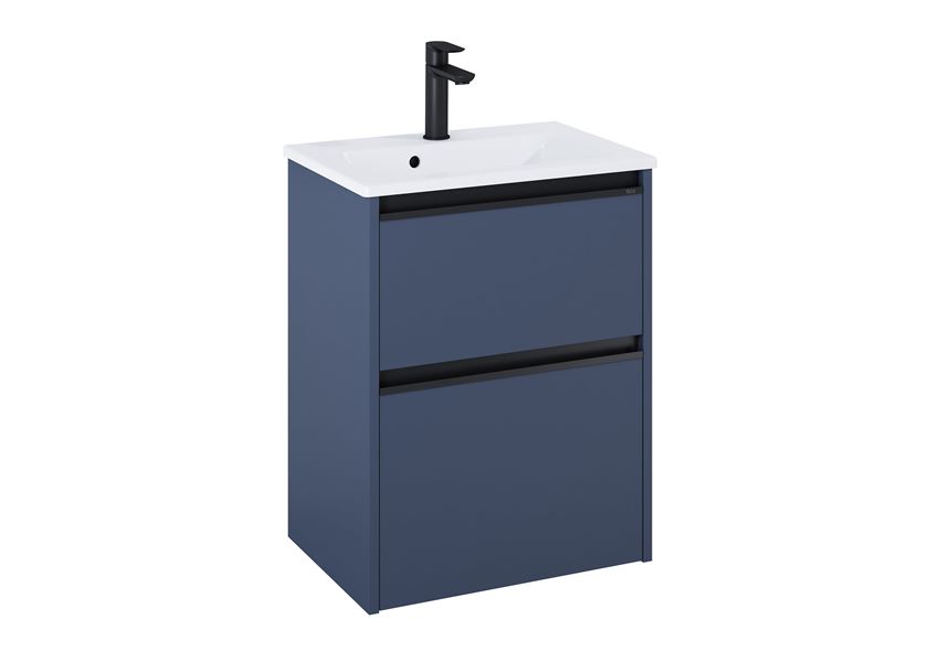 Szafka podumywalkowa Compacto 50 cm z 2 szufladami niebieski mat Roca Gap Pro