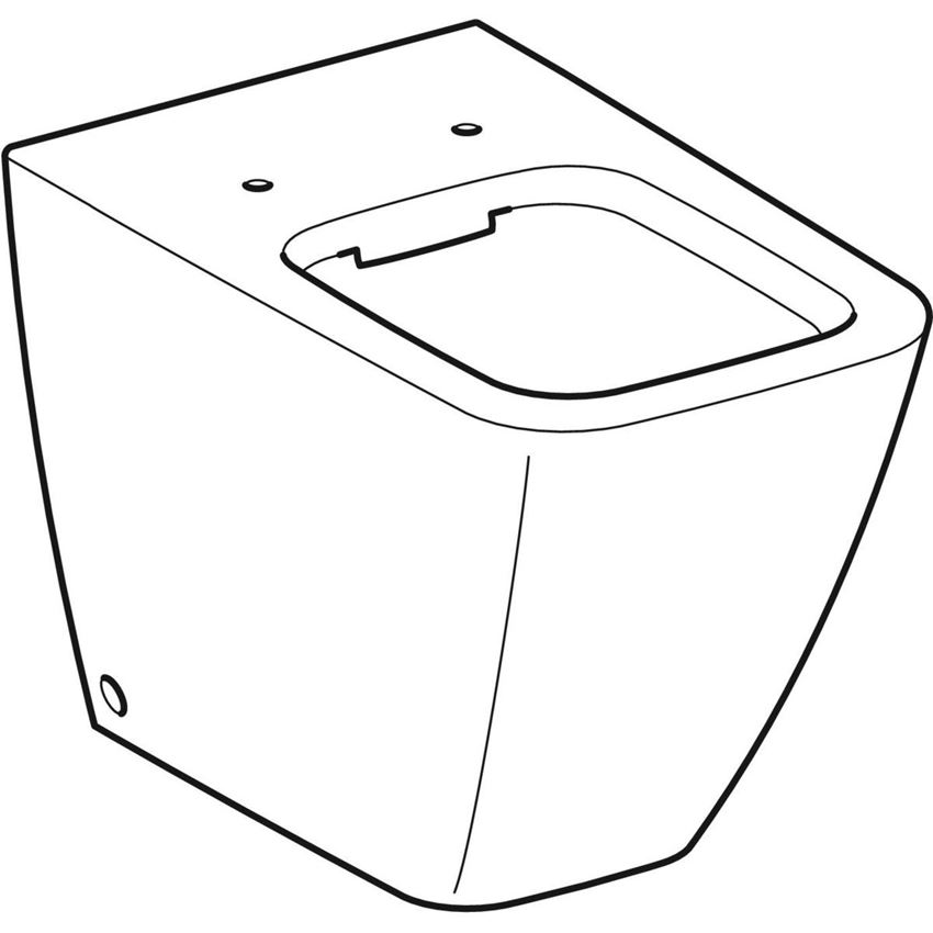 Miska WC stojąca Rimfree Geberit iCon Square rysunek