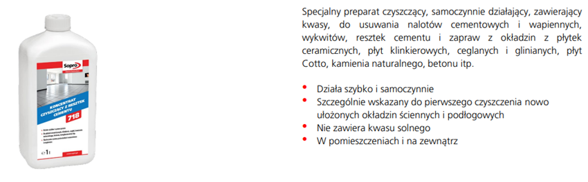 Koncentrat czyszczący Sopro ZE 718 karta techniczna