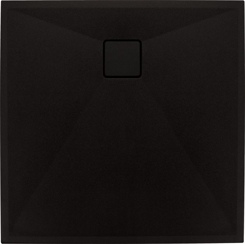 Brodzik kwadratowy granitowy czarny matowy 90 cm Deante Correo