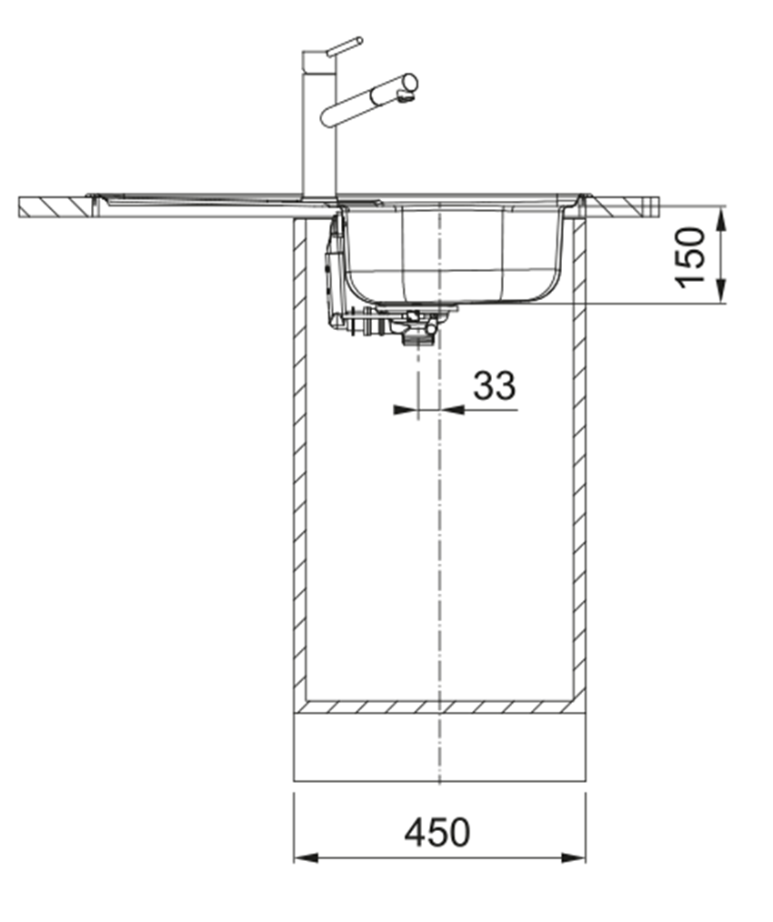 Zlewozmywak stalowy Franke Spark SKL 611-78/44 101.0712.226 rys techniczny