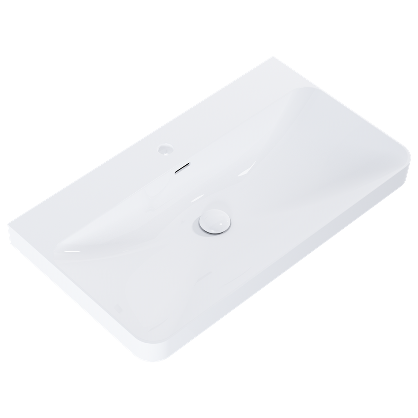 Umywalka meblowa 80 cm biały połysk Elita Soft