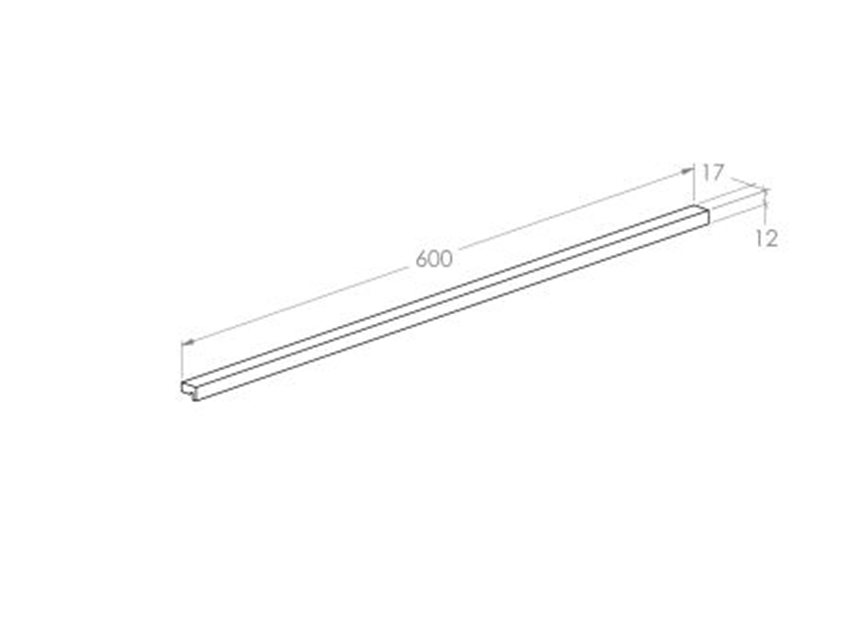 Uchwyt do szafki łazienkowej 80 cm Roca Kwadro rysunek