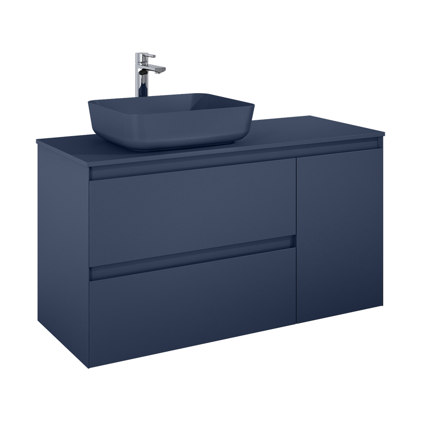 Szafka podumywalkowa 120 cm Elita Split 120 (80 2S L + Kosz Cargo P) Navy Blue Matt