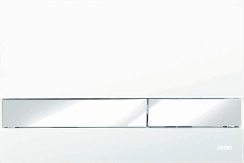 Przycisk spłukujący szkło białe/chrom połysk Werit Exclusive 2.0