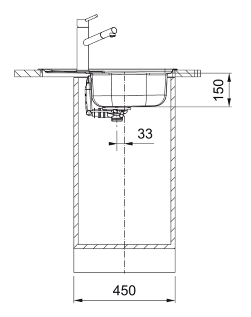 Zlewozmywak Franke Spark SKL 611-62/44 101.0712.228 rys techniczny