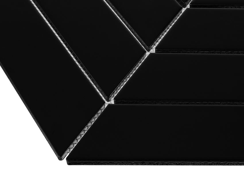 Mozaika gresowa 22,4x31,85 cm Dunin Royal Chevron Black Matt