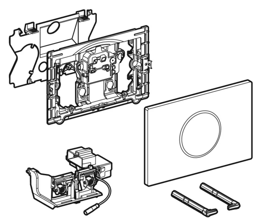 System spłukiwania Geberit 115.907.KJ.6 rys techniczny