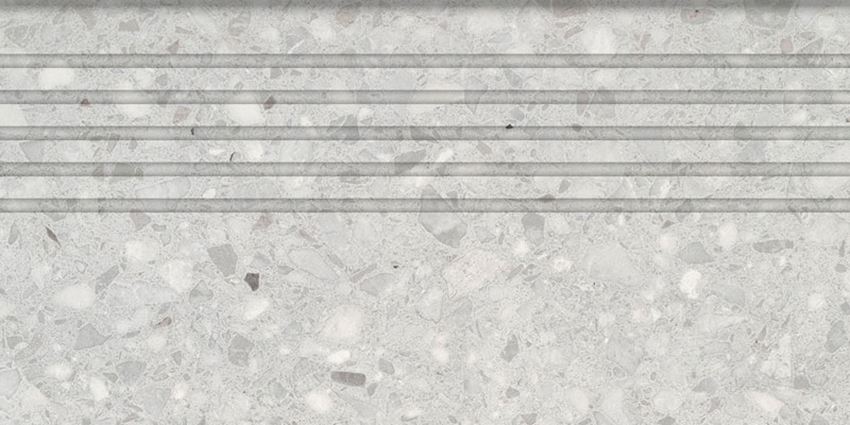 Płytka stopnicowa 29,8x59,8 cm Tubądzin Macchia grey MAT