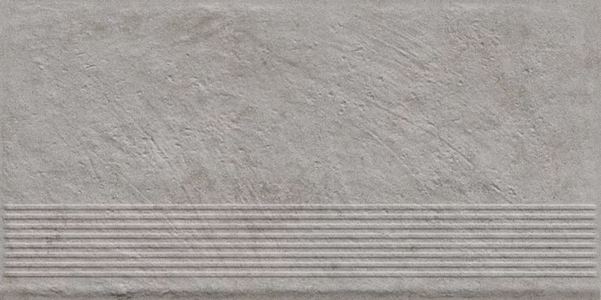 Płytka stopnicowa 30x60 cm Paradyż Carrizo Grey Stopnica Prosta Struktura Mat