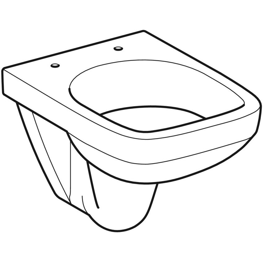 Miska WC wisząca krótka bez deski biała Geberit Selnova Compact rysunek