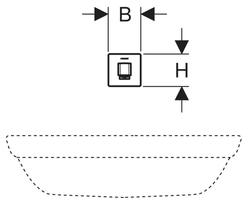 Bateria umywalkowa Geberit Brenta 116.297.SN.1 rys techniczny