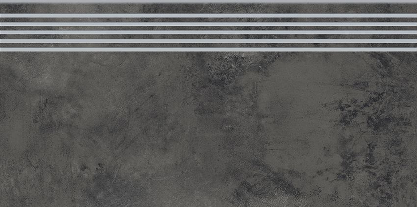 Płytka stopnicowa 29,8x59,8 cm Opoczno Quenos Graphite Steptread
