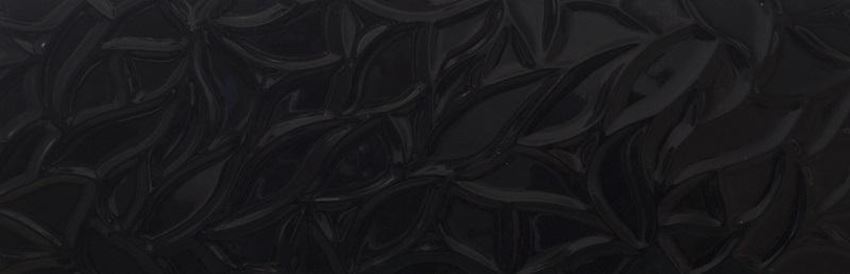 Płytka ścienna dekoracyjna 90x30 cm Azario Zanzibar Black Leafs