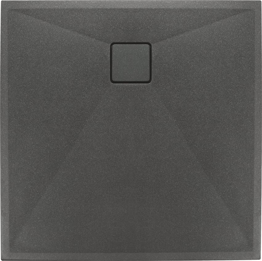 Brodzik kwadratowy granitowy antracyt/titanium 90 cm Deante Correo