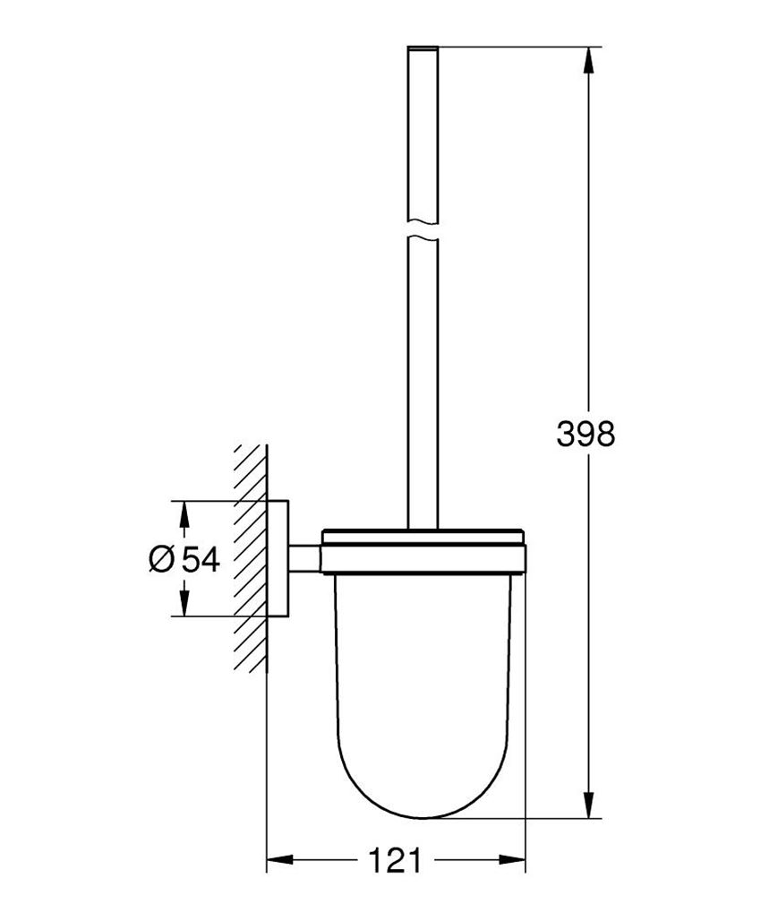 Szczotka toaletowa matte black Grohe Essentials