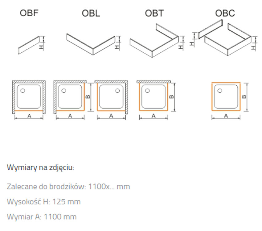 Obudowa do brodzika Sanplast OBF 625-401-0340-01-000 rys techniczny