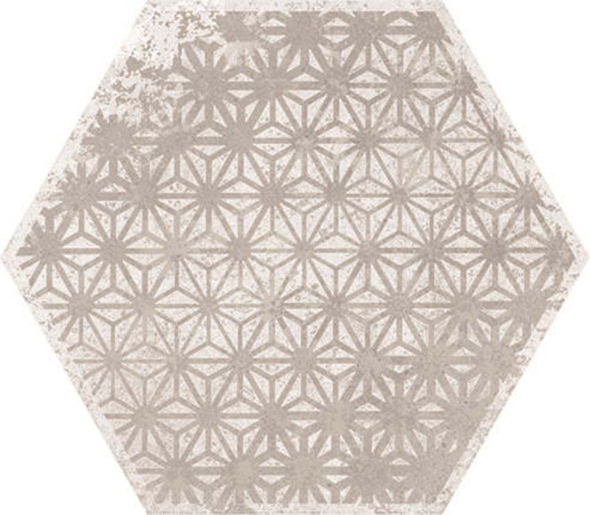 Płytka podłogowa hexagonalna 21,6x24,6 cm Azario Ingma Grey Decor Hexagono