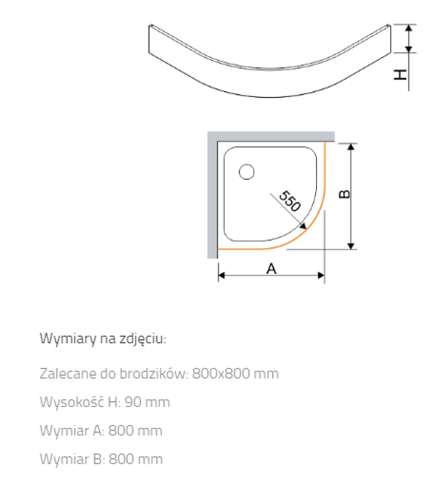 Obudowa do brodzika Sanplast OBP 625-400-0420-01-000 rys techniczny