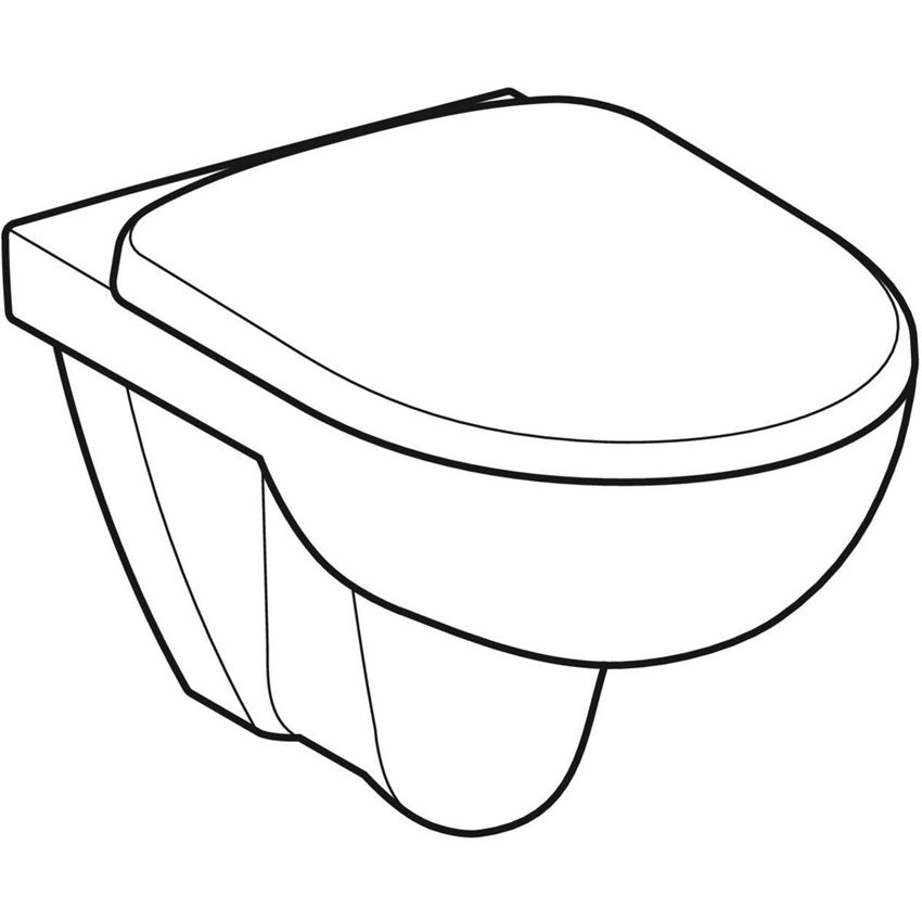 Miska WC wisząca Rimfree z deską biała Geberit Selnova rysunek