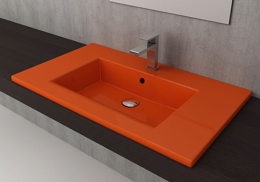 Umywalka meblowa/nablatowa 80 cm Glossy Orange Bocchi Milano