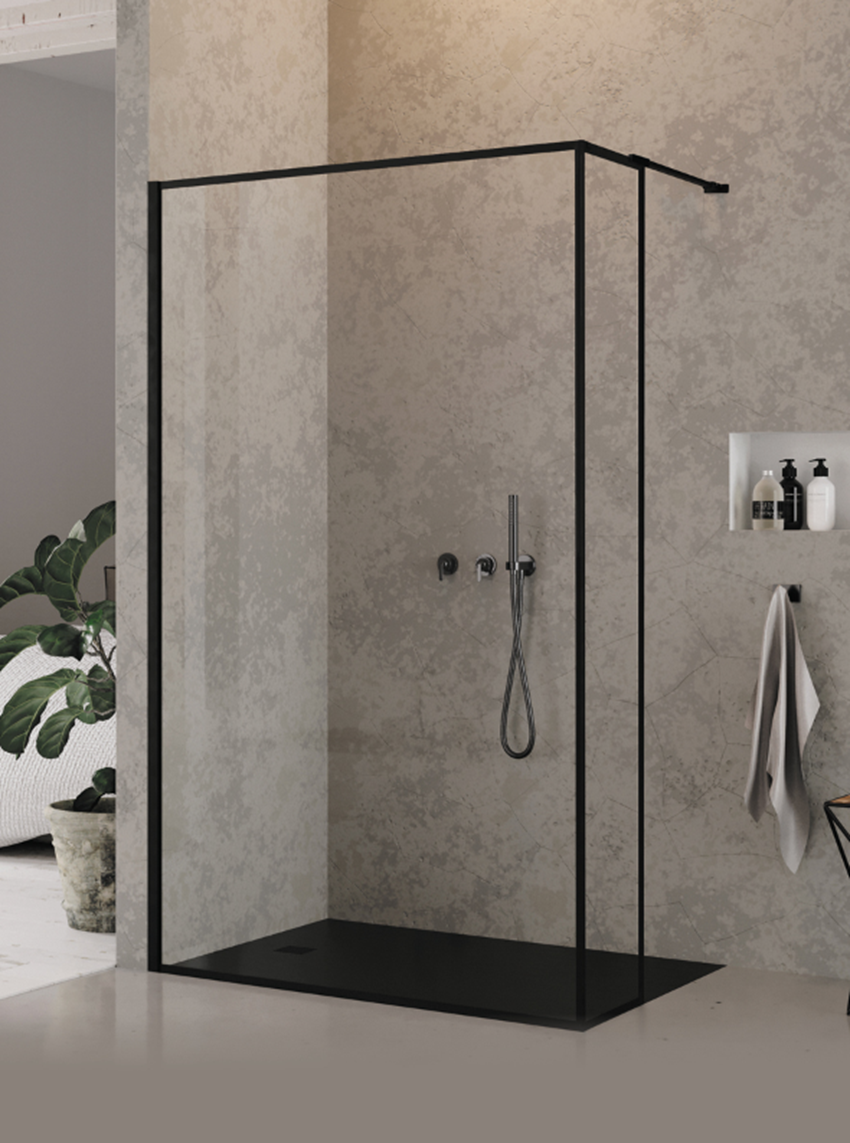 Kabina walk-in New Trendy New Modus Black EXK-5585