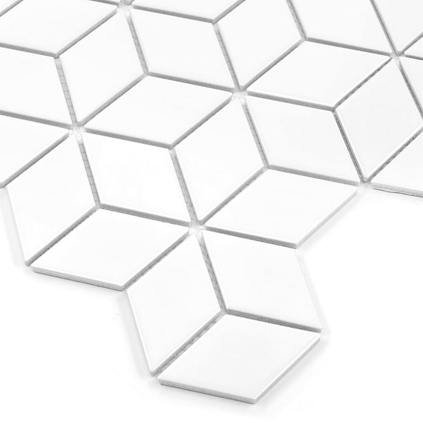 Mozaika 30,7x26,8 cm Dunin Arabesco Mini Rombic White 48