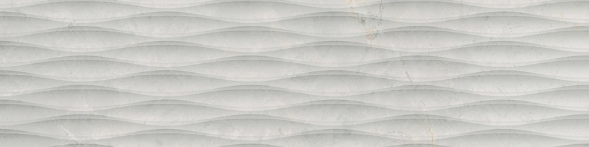 Płytka dekoracyjna 29,7x119,7 cm Cerrad Masterstone White Decor waves MAT