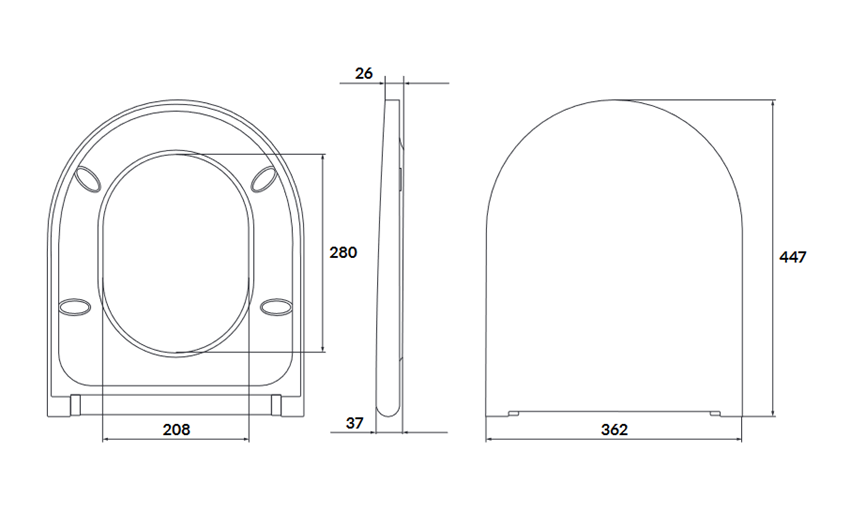 Deska WC Oval Slim wolnoopadająca duroplastowa Cersanit Larga rysunek