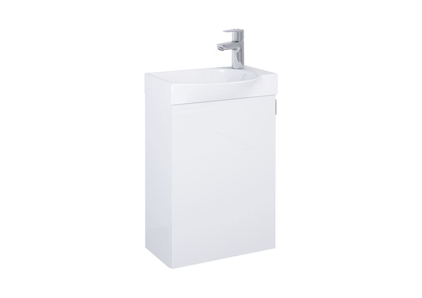 Zestaw łazienkowy Unik 45 cm z 1 drzwiami biały połysk Roca Ravell