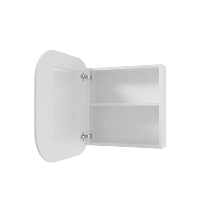 Szafka lustrzana 60 cm biały laminat/lakier biały mat Defra MO-RE