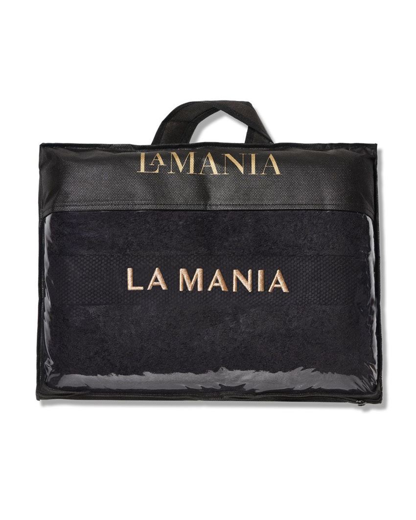 Ręcznik łazienkowy La Mania Home Ręcznik Premium Black 70x140