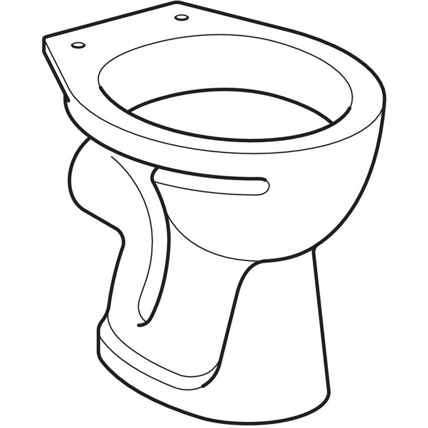 Stojąca miska WC odpływ poziomy Koło Idol rysunek