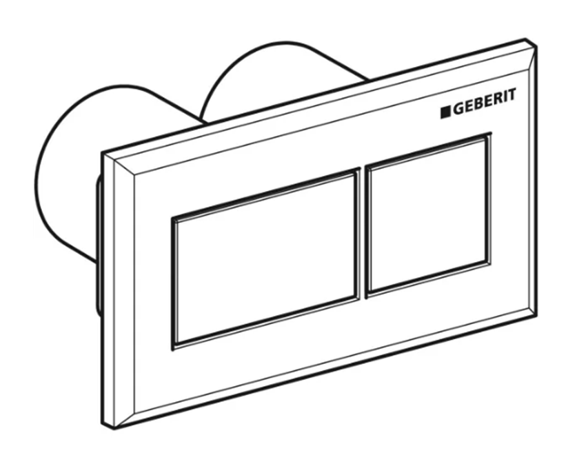 Zdalne uruchamianie spłukiwania Geberit 116.051.KA.1 rys techniczny