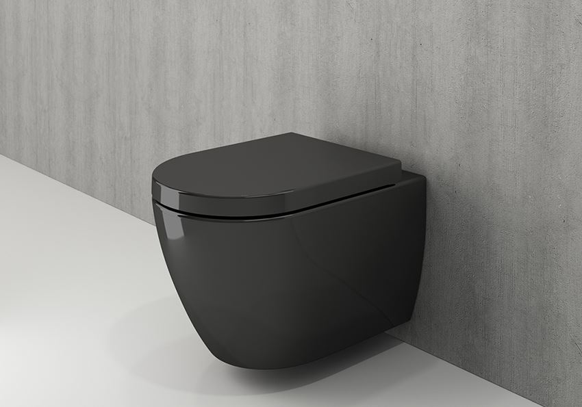 Miska WC wisząca bez deski Glossy Black Bocchi Milano