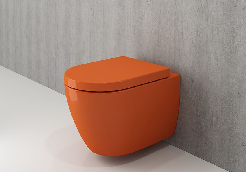 Miska WC wisząca bez deski Glossy Orange Bocchi Milano
