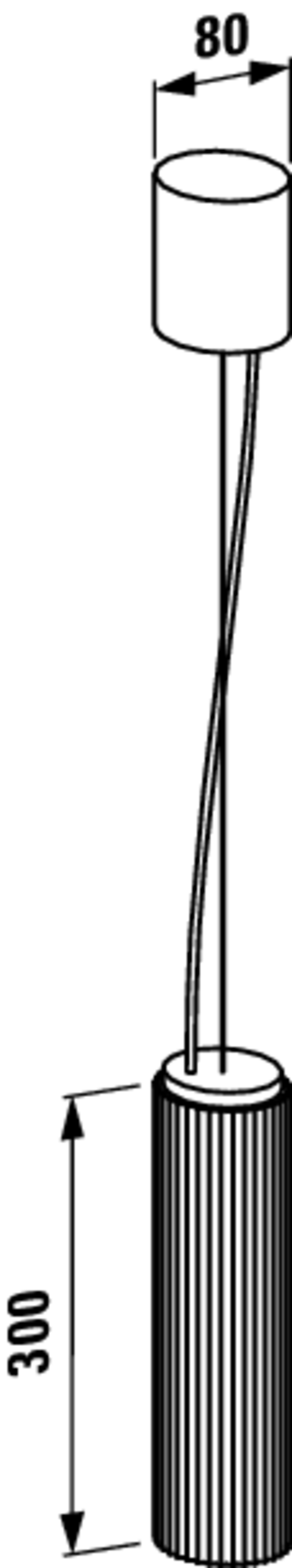 Lampa wisząca 30 cm Laufen Kartell rysunek techniczny